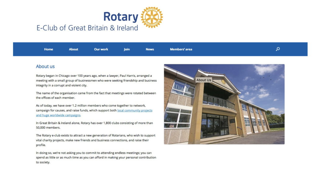Rotary International – Website Content