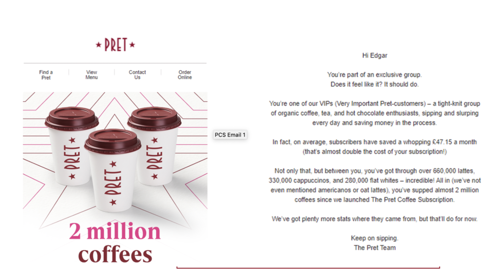 Pret A Manger – CRM