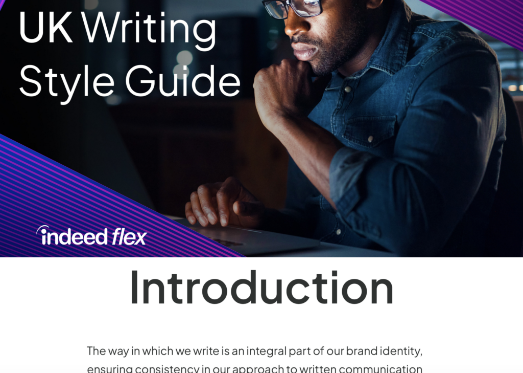 Indeed Flex – Writing Style Guide