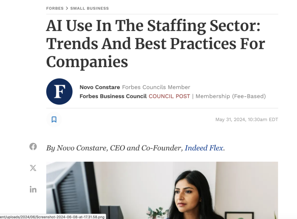 Indeed Flex – Forbes Thought Leadership Pieces
